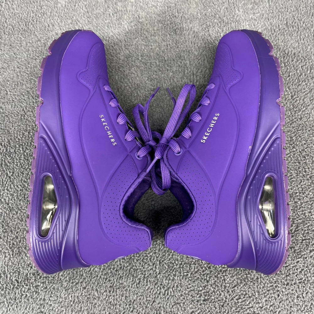 Skechers Uno Night Shades Womens 8 Purple Sneakers Air Cooled Memory Foam 73667 - Picture 8 of 13